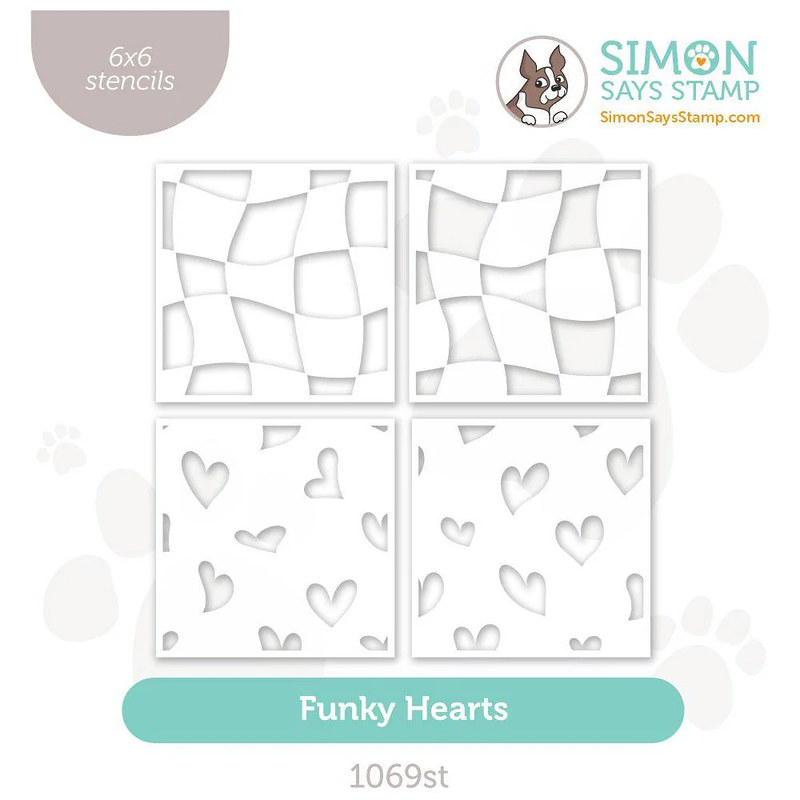 Simon Says Stamp To Be Loved and To Love Release: Funky Hearts Stencils ...