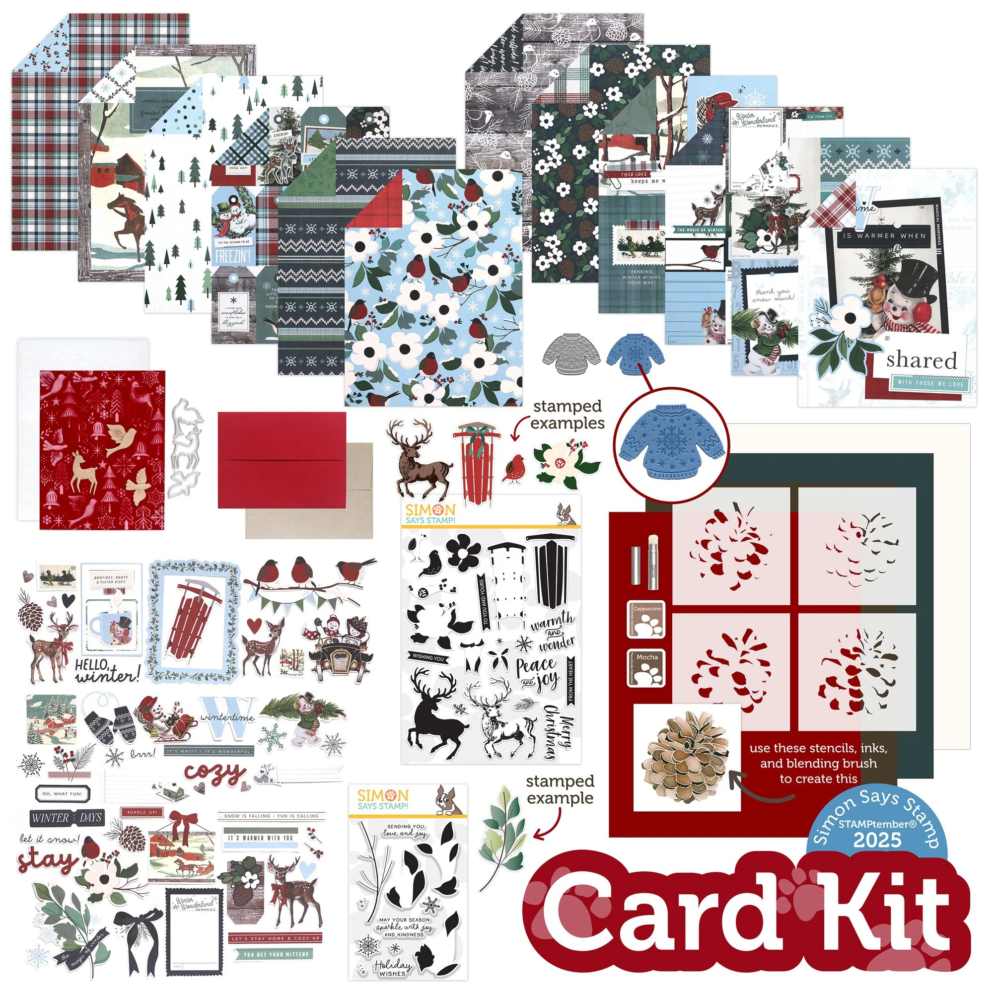 Simon Says Stamp STAMPtember 2025 Limited Edition Holiday Card Kit ...