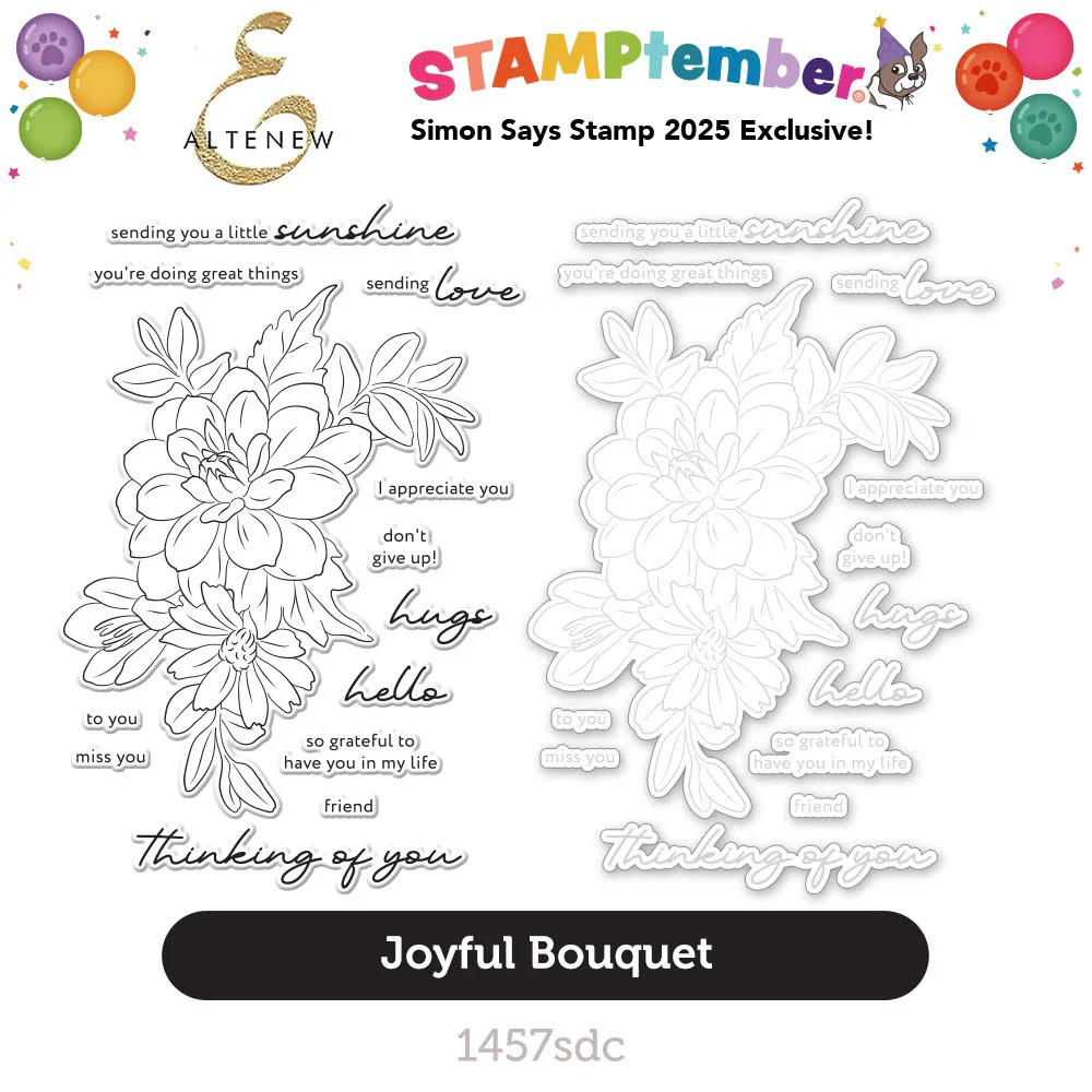 Simon Says Stamp STAMPtember 2025 Collaboration: Altenew Joyful Bouquet ...